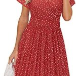 VOTEPRETTY Women’s Summer Wrap Dress Short Sleeve V Neck Casual Floral Sundress with Pocket Trendy 2024