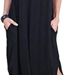 Zilcremo Women Casual Dress Tie Dye/Floral Short Sleeve Summer Loose Maxi Dresses with Pockets