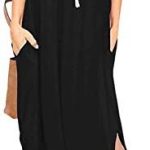 Zilcremo Women Summer Casual Dress Floral Loose Boho Dresses Cami Maxi Dresses with Pockets