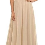 Daisyaner Women’s Formal Floral Lace Maxi Dress Evening Party Elegant V-Neck Dresses for Wedding Guest