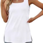 XIEERDUO Summer Tank Tops for Women Square Neck Loose Fit Casual Fashion Flowy Sleeveless
