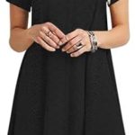 MISFAY Women’s Summer Eyelet Beach Dress Casual T-Shirt Loose Dress Swimwear Cover Ups