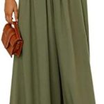 Dokotoo Palazzo Pants for Women Casual Drawstring Elastic High Waist Wide Leg Long Pants with Pockets 2024