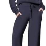 VECVOC Womens 2 Piece Sweatsuits Lounge Joggers Sets Half Zip Sweatshirts with Wide Leg Sweatpants Fall Outfits
