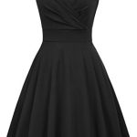 GRACE KARIN Women’s Sleeveless Wrap V-Neck A-line Bridesmaid Cocktail Party Dress Swing Dress