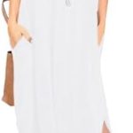 Zilcremo Women Summer Casual Dress Floral Loose Boho Dresses Cami Maxi Dresses with Pockets
