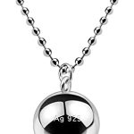 Women 925 Sterling Silver Harmony Ball Necklace Brilliant Chime Bola 20MM Pendant Choker 18″ 20″ 22″ 24″ 26″ Beads & O-Chain Teen Girls Jewelry Gifts For Pet Cats & Dogs