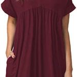 Jayscreate Women’s 2024 Summer Tshirt Dress Babydoll Casual Mini Tunic Ruched White Aline Flowy Dress