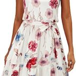 Newshows Women’s Summer Halter Black Dresses Casual Sleeveless Ruffle Sundress with Pockets