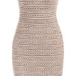 GRACE KARIN Women’s Retro Cap Sleeve Midi Plaid Tweed Bodycon Dress for Party