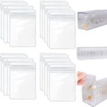 Tclnyer Acrylic Jewelry Box Organizer With 20 Portable Anti Tarnish Jewelry Bags, Clear Jewelry Organizer Holder, Jewelry Organizers And Storage, for Earrings Rings Necklaces Women Girls (20PCS Bags)