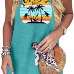 MEESHEEP Womens Summer Dresses Beach Coconut Tree Tank Top Dresses Hawaii Vacation Mini Dress Swimwear Bikini Coverups