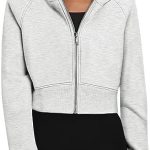 Trendy Queen Womens Zip Up Hoodies Cropped Sweatshirts Fall Outfits Casual Hooded Pullover Sweaters Tops Winter Clothes 2024