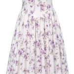 SCARLET DARKNESS Floral Printed Corset Dress Ruched Bust Cami Dresses Flowy Sundress