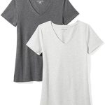 Amazon Essentials Women’s 2-Pack Classic-Fit Short-Sleeve V-Neck T-Shirt