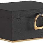 SONGMICS Jewelry Box Organizer for Women Girls, 2 Layer Large Jewelry Storage Case, PU Leather, Black UJBC165B01