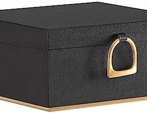 SONGMICS Jewelry Box Organizer for Women Girls, 2 Layer Large Jewelry Storage Case, PU Leather, Black UJBC165B01