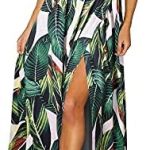 Newshows Women’s Summer V Neck Spaghetti Strap Sleeveless Casual Split Long Maxi Dress