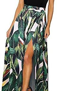 Newshows Women’s Summer V Neck Spaghetti Strap Sleeveless Casual Split Long Maxi Dress