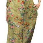 YMING Womens Long Sleeve Button Down Shirt Dress Casual Printed Maxi Dresses Lapel Loose Fit Blouse Dress with Pockets