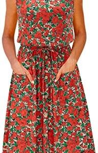 II ININ Women’s Summer Casual Sun Dresses Trendy 2024 Tank Sleeveless Sundress with Pockets