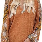 Beyove Boho Tops for Women Bohemian Casual Shirt Hippie Western Dressy Blouses