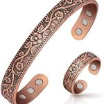Lymphatic Drainage Ring & Copper Bracelet for Women, Magnetic Lymph Detox Ring and Magnetic Copper Bracelet, 100% Solid Pure Copper Jewelry Gift
