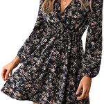 CUPSHE Summer Women Halter Wrap Maxi Long Floral Dress Cut Out Smocked Fitted Waist Beach Vacation Dress Maxi Length