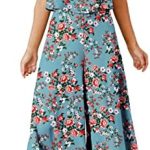 ROYLAMP Women’s Summer 2 Piece Outfits Round neck Crop Basic Top Cropped Wide Leg pants Set Jumpsuits