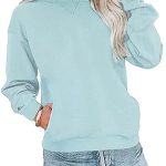 RANPHEE Womens Long Sleeve Fall Tops Crew Neck Loose Fit Fashion Trendy Clothes Pullovers Sweatshirt with Pockets