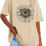 ADOREJOY Womens Oversized T-Shirt Summer Short Sleeve Tops Casual Boyfriend Shirt Loose Fit Tees