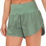 Dragon Fit Women’s Quick-Dry Running Shorts Athletic Sweat Workout Shorts with Mesh Liner Zipper Pockets