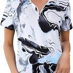 Viracy Womens Golf Polo Shirts 1/4 Zip Up Overlap Short Sleeve Quick Dry Workout Tops