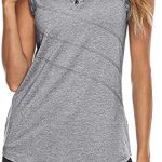 Tanst Sky Women’s Zip Up Tank Top Quick Dry Workout Tops Sleeveless Golf Running Yoga Shirt