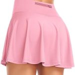 DERCA Tennis Skirt for Women with Pockets Pleated Golf Skort Athletic Skirts with Shorts Workout Sports Skirts Casual
