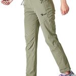 TBMPOY Women’s Outdoor Hiking Stretch Work Pants Quick Dry Lightweight with Zipper Pockets,UPF 50 Sun Protection