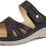 firelli Women Orthopedic Slide Sandals Lady Orthotic Comfortable Walking Sandals with Arch Support