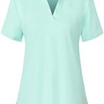 Vidusou Women’s Short Sleeve Golf Polo Shirts Tennis Shirts Sport T-Shirts Workout Tops