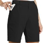 Willit Women’s 10″ Hiking Cargo Shorts Stretch Golf Active Long Shorts Quick Dry Outdoor Summer Shorts