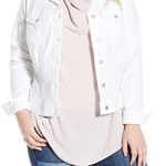 Jessica Simpson womens Plus Size Pixie Denim Jacket WhiteJacket