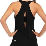 Fihapyli ICTIVE Womens Cross Backless Workout Tops for Women Racerback Tank Tops Open Back Running Tank Tops Muscle Tank