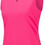 Vidusou Womens Sleeveless Golf Polo Shirts Lightweight Tennis Sport Tops