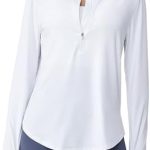 G4Free Womens UPF 50+ Sun Shirts Lightweight Golf Shirts Quick Dry Half Zip Workout Tops Running Hiking