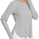 BALEAF Women’s Long Sleeve Shirt UPF50+ Workout Tops Rash Guard T Shirts Sun Protection Quick Dry Workout Hiking Outdoor