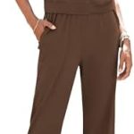 PRETTYGARDEN Women’s Summer 2 Piece Tracksuit V Neck Tank Top Jogger Sweatpants Set Casual Lounge Outfits