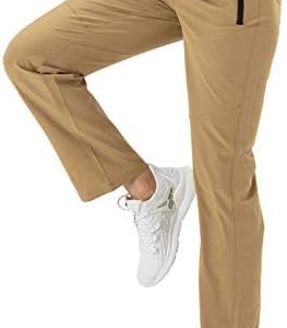 TBMPOY Women’s Quick Dry Hiking Scrub Pants Lightweight Sun Protection Stretch Mountain Trousers with Zipper Pockets