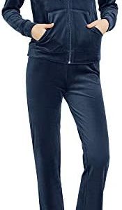 Woolicity Womens Sweatsuit Set Velour Tracksuit Loungewear 2 Piece Hoodie Sweatshirt Sport Pants Athletic Outfits