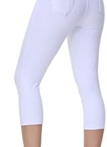 THE GYM PEOPLE Women’s Capri Pants Casual Summer Pull On Workout Yoga Capris Leggings with Pockets