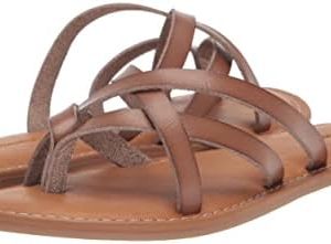Amazon Essentials womens Strappy Slide Flat Sandal Sandal