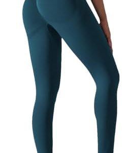 Vozobi Tiktok Trending Leggings Women’s High Waist Smile Contour Booty Leggings Scrunch Butt Lift Workout Seamless Yoga Pants